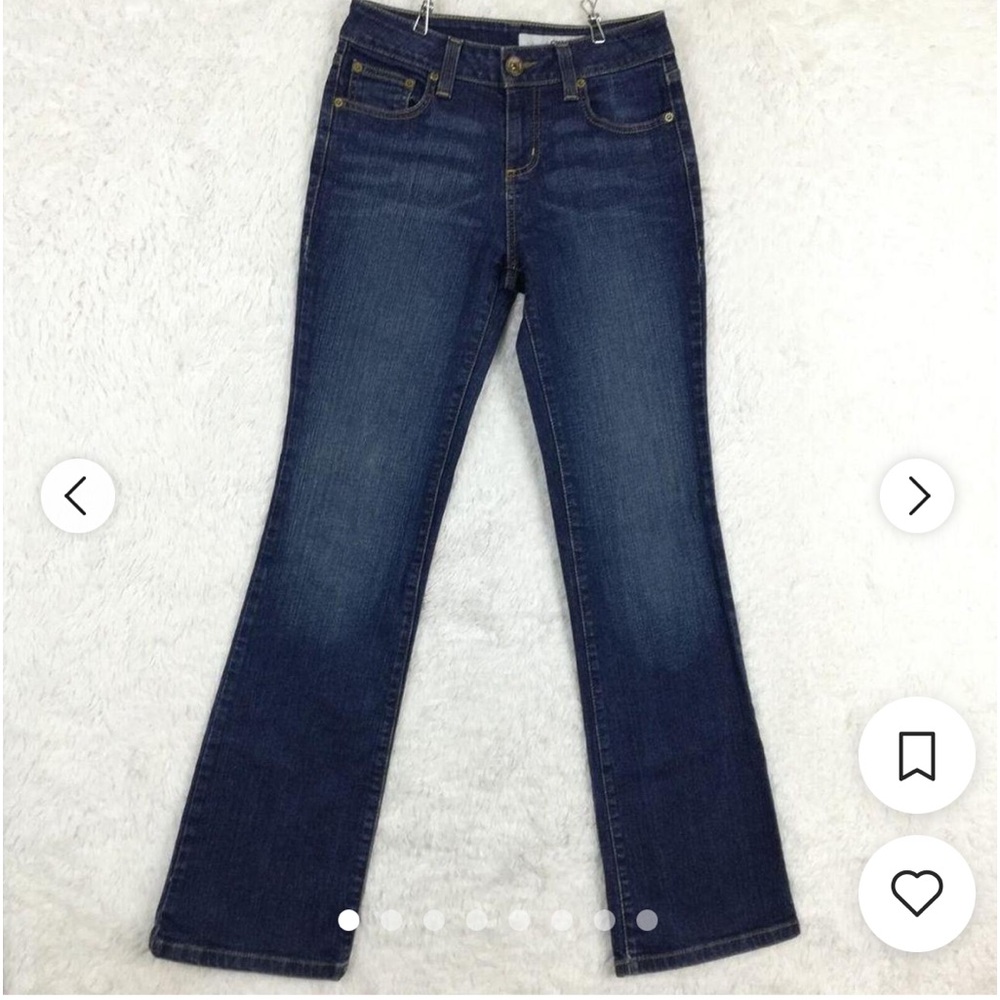 DKNY Womens “Ludlow” low-rise Bootcut Denim Jeans Dark Wash Sz 12p